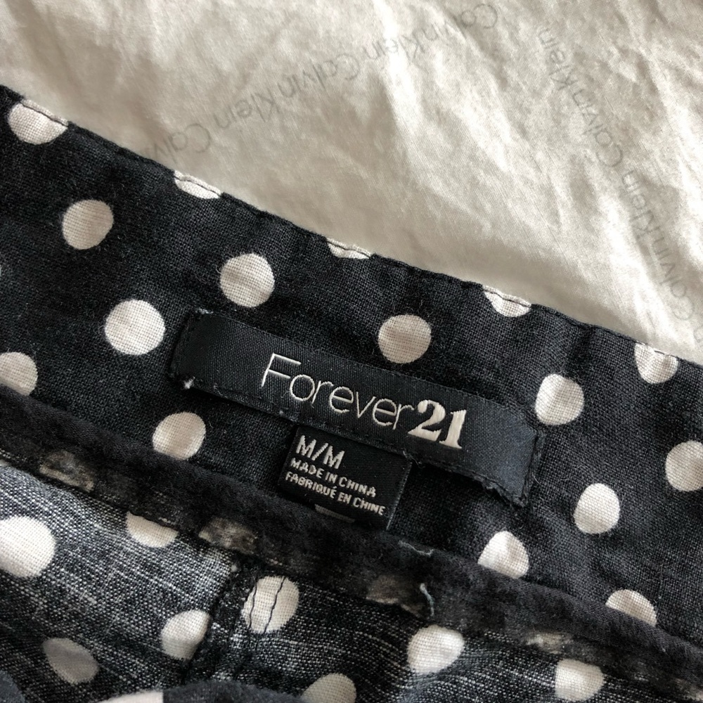 Polka dot black shorts